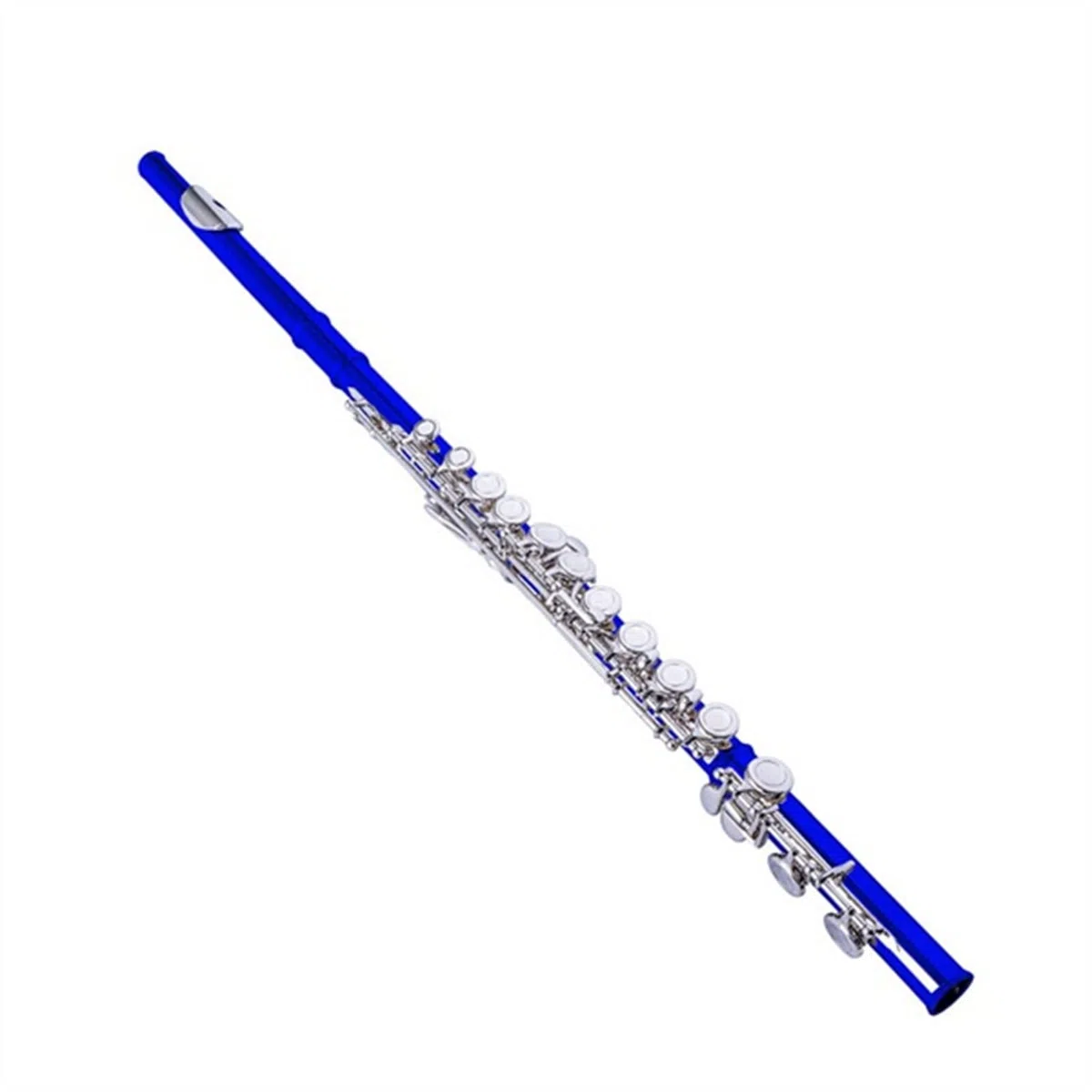 Blaue Flöte 16-Loch-Weißkupfer Vernickelte Flöte C-Stimmung Anfänger-Flöteninstrument Flöteninstrument
