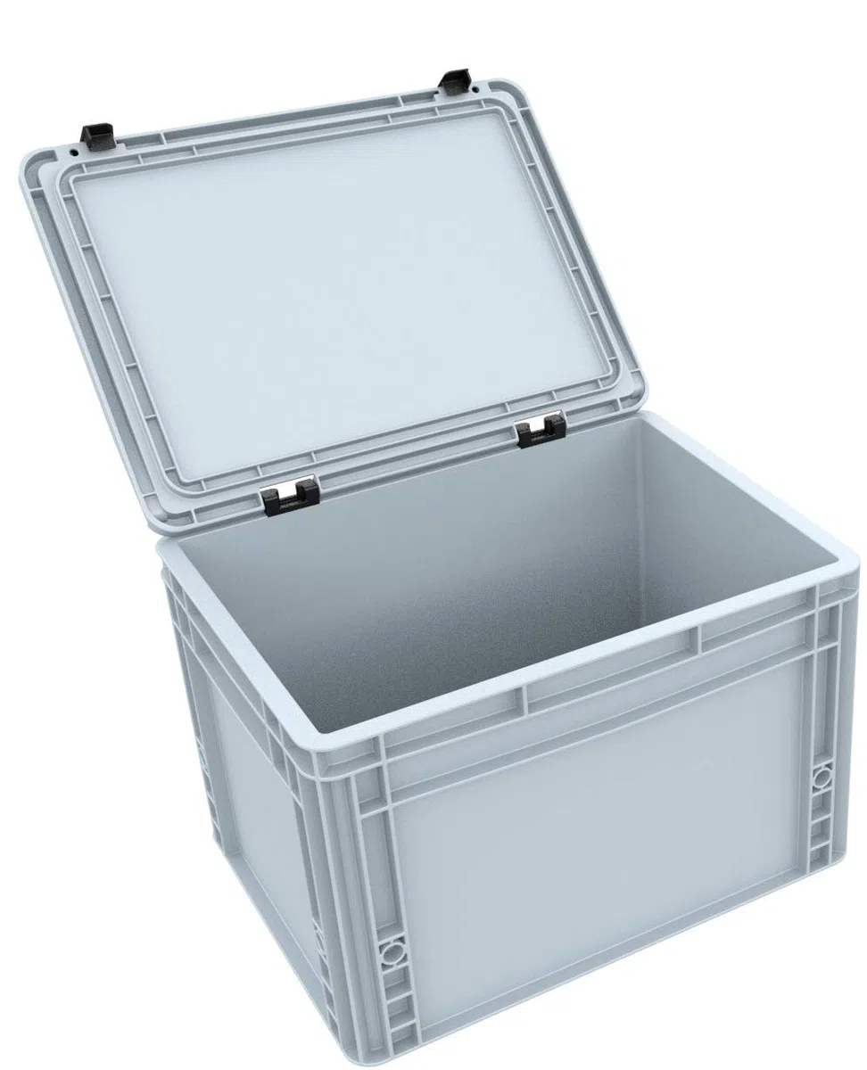 Auer Packaging DDEB265 Eurobehälter/Euro Box mit Scharnierdeckel ED 43/27 HG