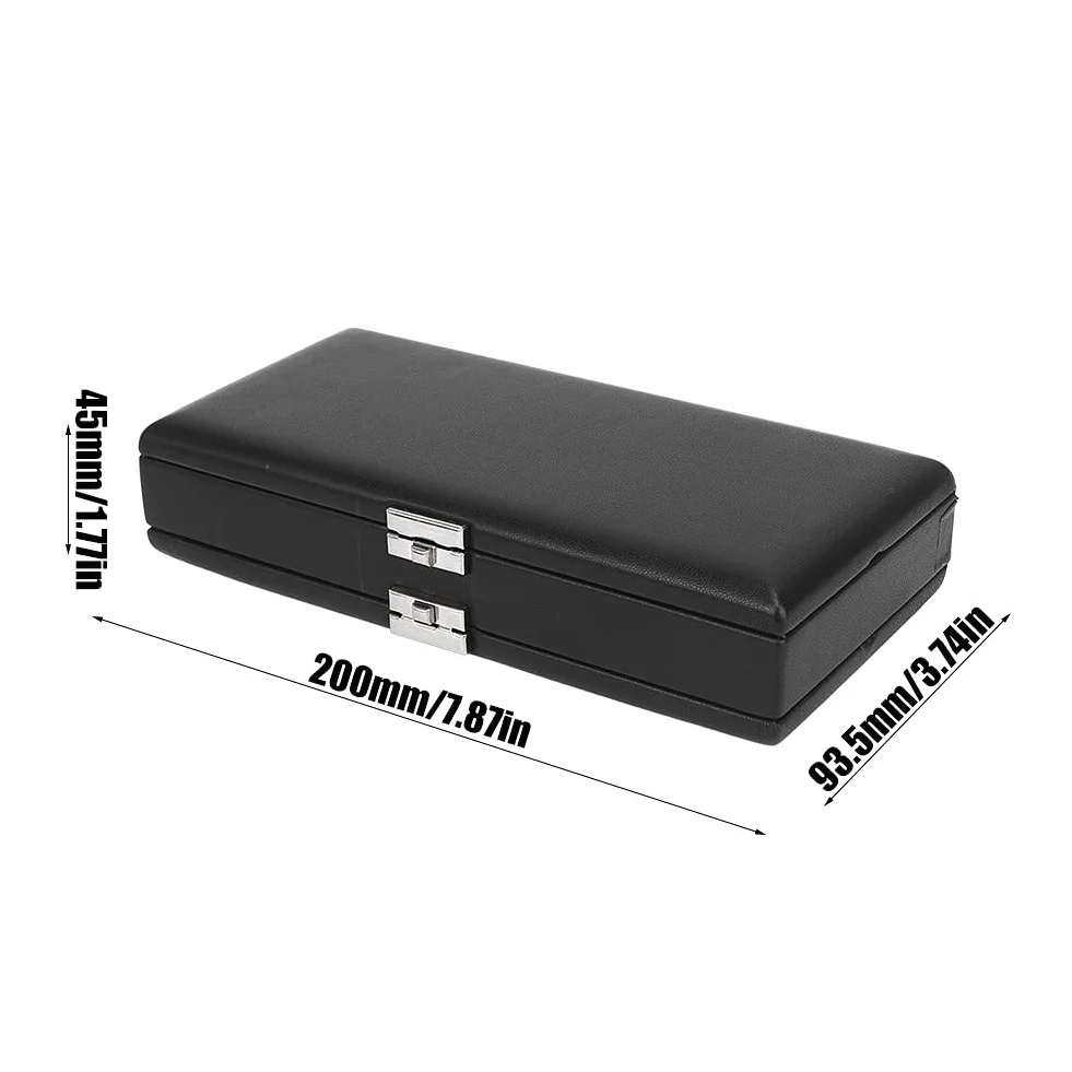 Fagottrohr-Aufbewahrungsbox, 2-lagiges Schwarzes Leder, Feuchtigkeitsbeständig, 20 Rohrblätter, Musikinstrumenten-Zubehör