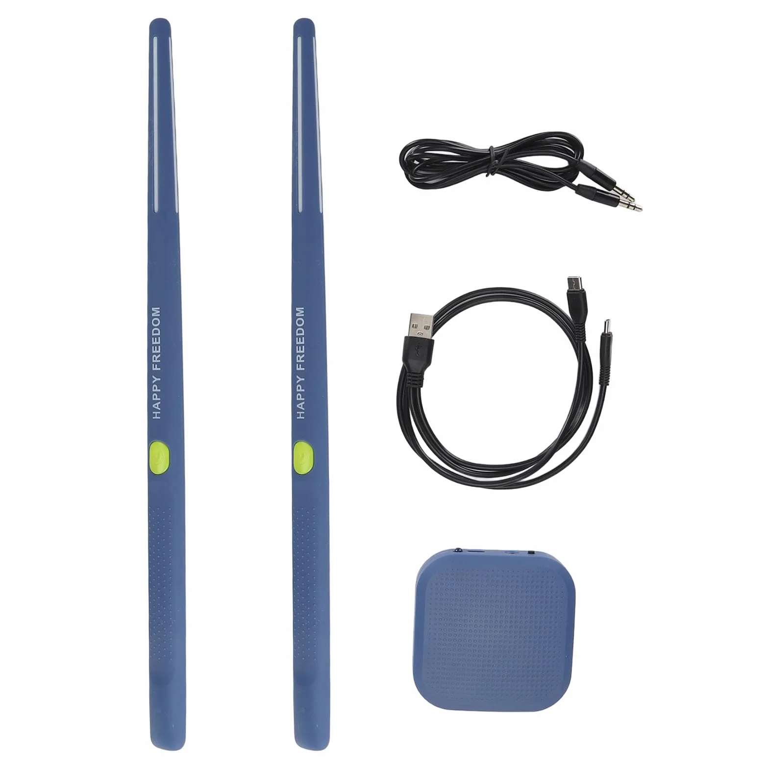 Tragbares Air Drum Set mit Bewegungserkennung – Elektronische Drumsticks für Anfänger, Kinder & Erwachsene – Kompaktes E-Drum Kit, Perfektes Geschenk für Musikliebhaber (Blau)
