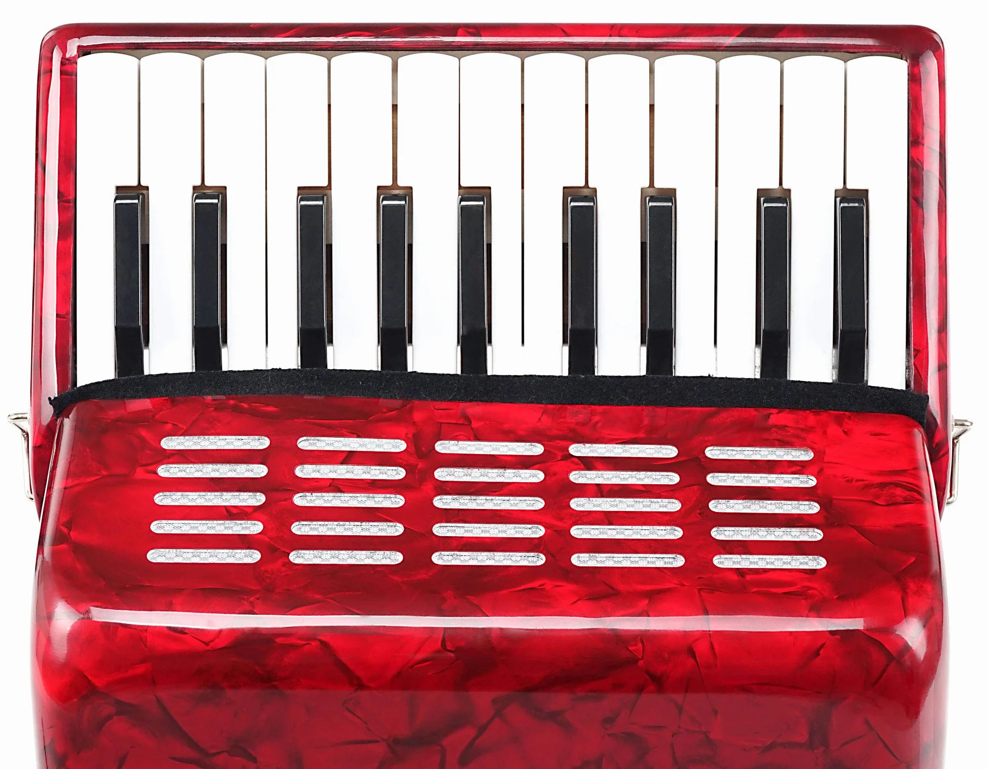 Classic Cantabile Secondo Junior 8-Bass Akkordeon (22 Diskanttasten, 8-Basstasten, inkl. Tragerriemen und Gigbag) rot