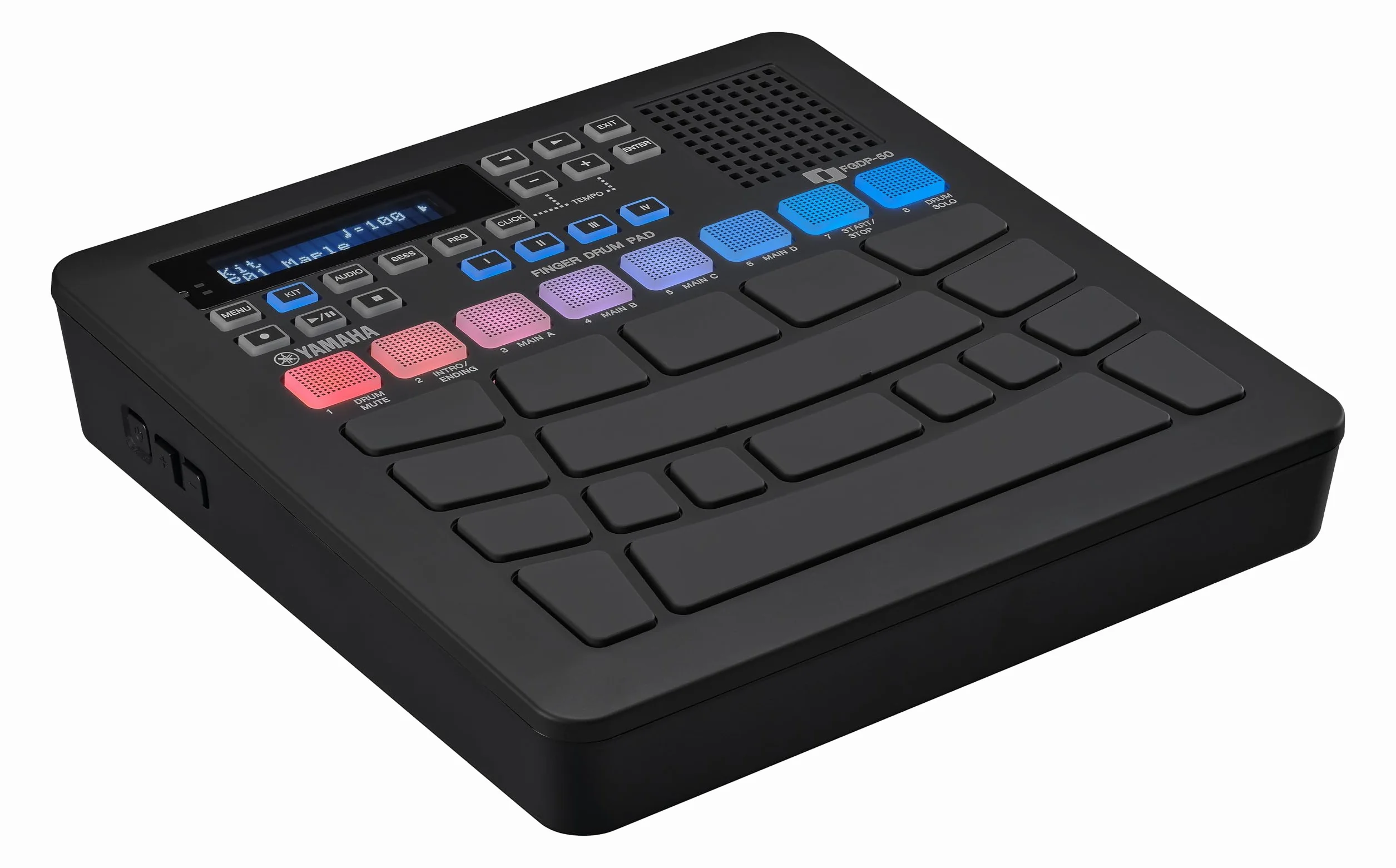 Yamaha FGDP-50 Finger Drum Pad – Elektronisches Drum Pad Mit Ultra-Sensitiven Pads, 48 Preset-Kits, 1.500 Voices, Integriertem Lautsprecher, USB MIDI/Audio, Wiederaufladbarem Akku Und AUX-In