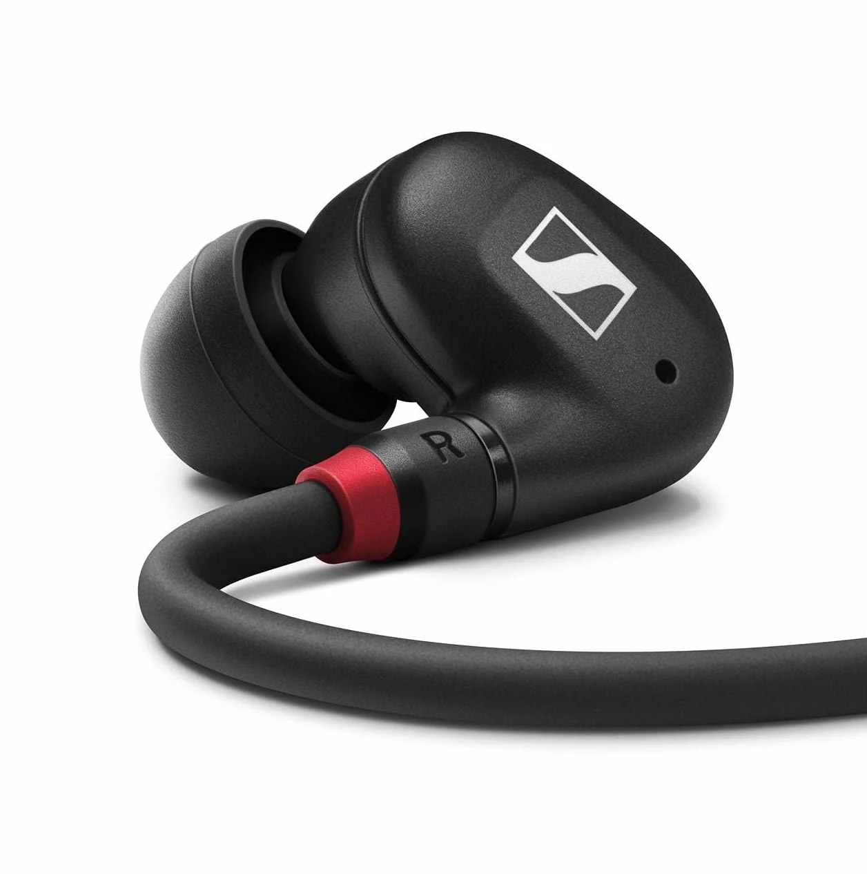 Sennheiser IE 100 PRO Black Dynamische In-Ear-Hörer | Neuartiger 10mm-Breitbandwandler für Präzisen Monitoring-Sound | 1,3m Kabell und S/M/L-Silkon-Adapter Enhalten | Schwarz (508940)
