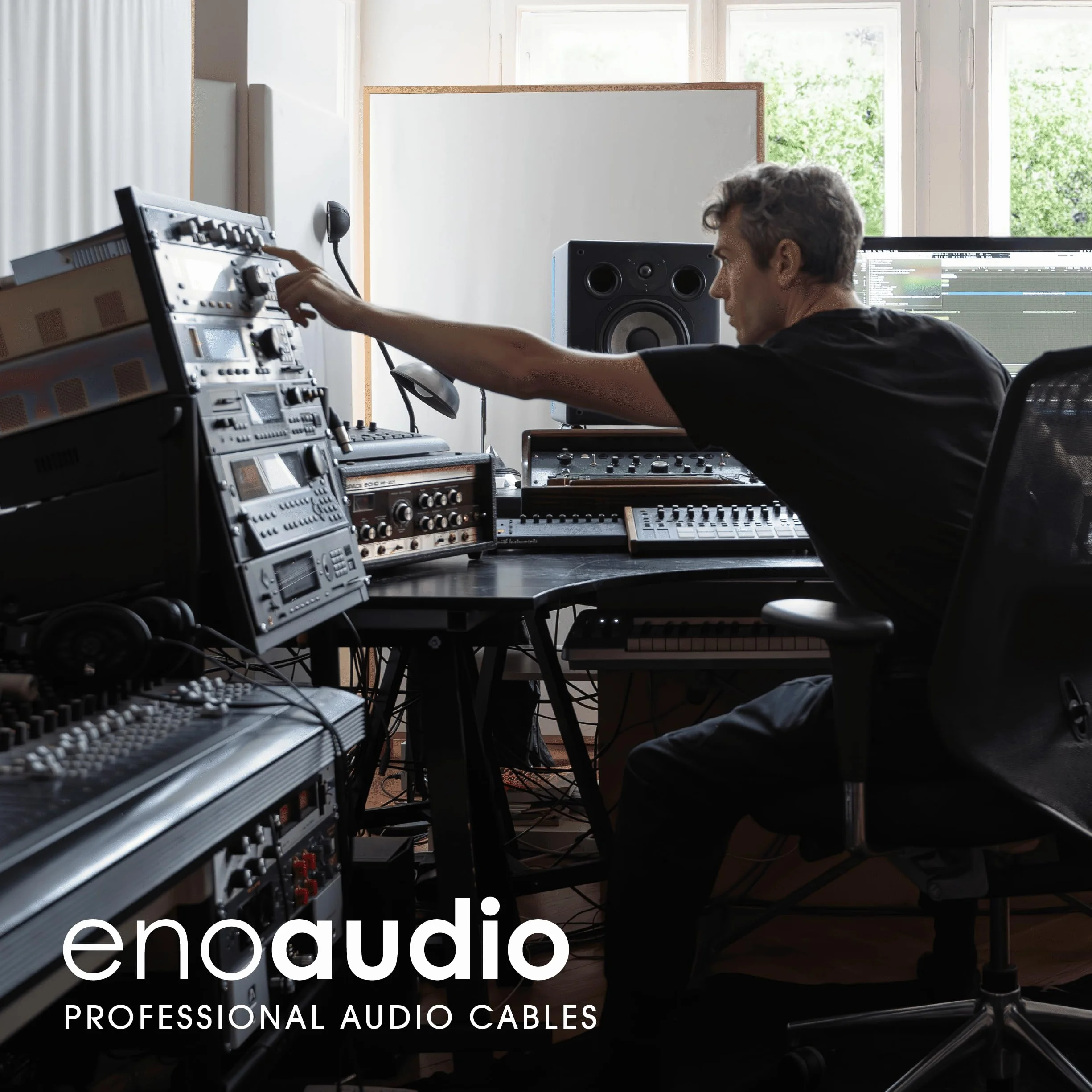 enoaudio Mogami 2534 Quad Stereo Paar (L,R) Audio Kabel | Neutrik Gold XLR female - XLR male | HiFi, 7,0 m