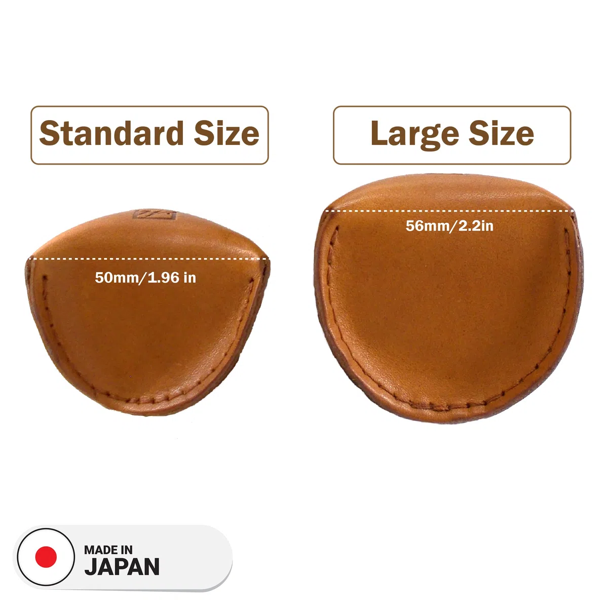 Standard-Größe, japanische Utaguchi-Kappe aus echtem Leder, Shakuhachi-Abdeckung für wertvolle Shakuhachi, Einheitsgröße