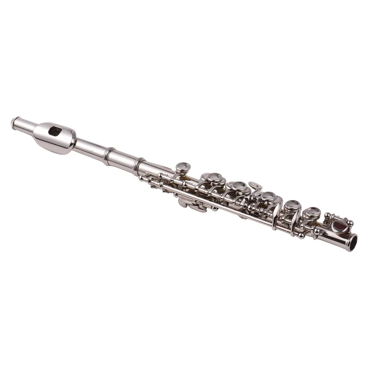 Weiß Kupfer Piccolo Instrument, C-Ton, Anfänger-Set mit Koffer, Reinigungsstab, Tuch und Fäustling, für Schüler, Bühne oder Prüfung