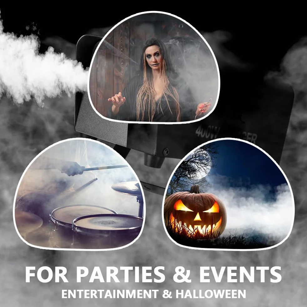 HOTUT Nebelmaschine,Fog-Machine mit Funkfernbedienung,Rauchmaschine,500 WATT Stabil & Tragbar,Smoke Machine,Nebelhersteller perfekt für Hochzeiten, Halloween und Bühnenshows