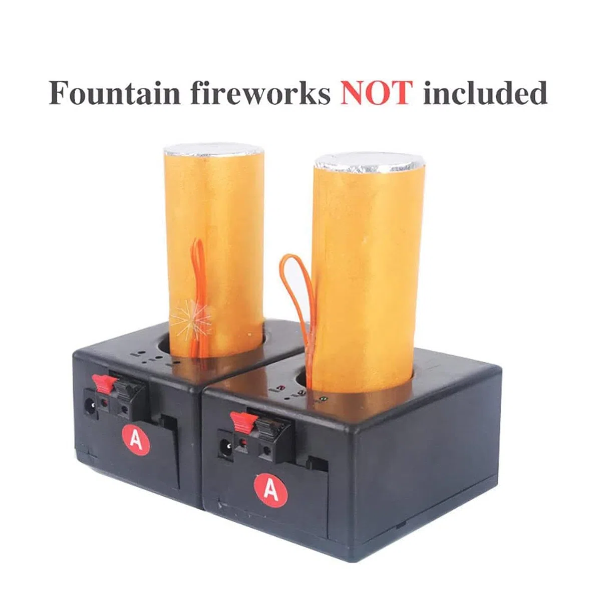 Kaltes Feuerwerk, Zündmaschine, kabellose Fernbedienung, Pyrotechnik, 8 Cue-Empfänger, Bühnenausrüstung, Springbrunnen-Zündsystem, DJ, 1 Gehäuse, 8 Sockel,Battery
