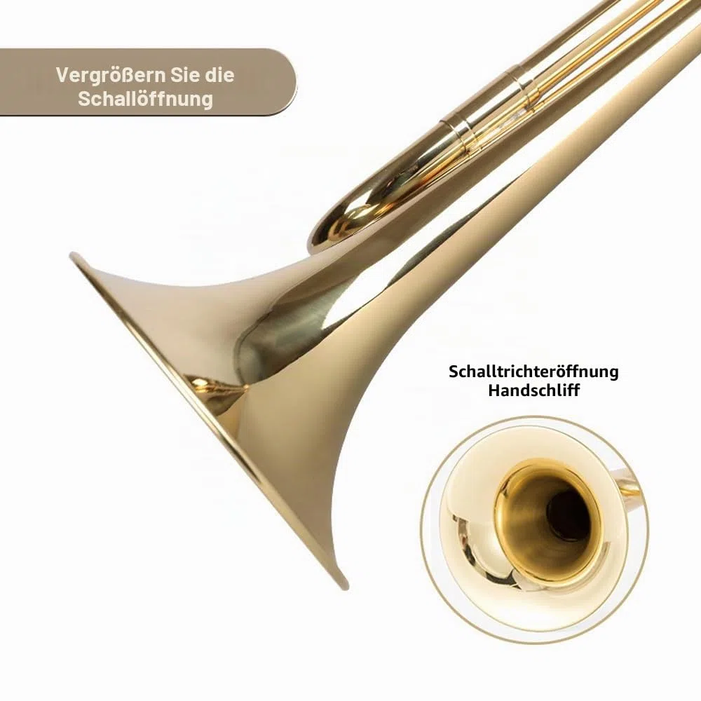 Btuty Trompete, Messingmaterial mit Ausguss, für Schulband/Militär-Orchester, für Anfänger/Studenten/Berufstätige, Militär-Signalhorn-Trompete, Kavallerie Trompete Instrument Bugle Horn