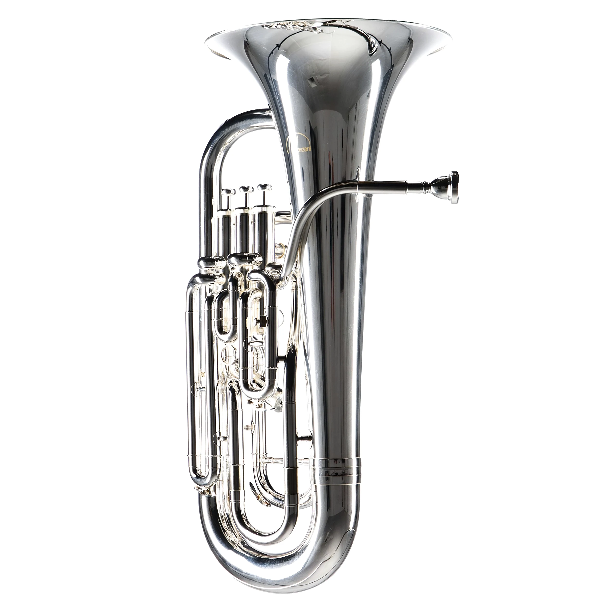 Monzani MZEP-1150S Bb-Euphonium, Vollkompensiertes Messinginstrument, Leichte Ansprache, Voll, Warmer Ton, Unproblematische Intonation, Inklusive Mundstück und Hardcase
