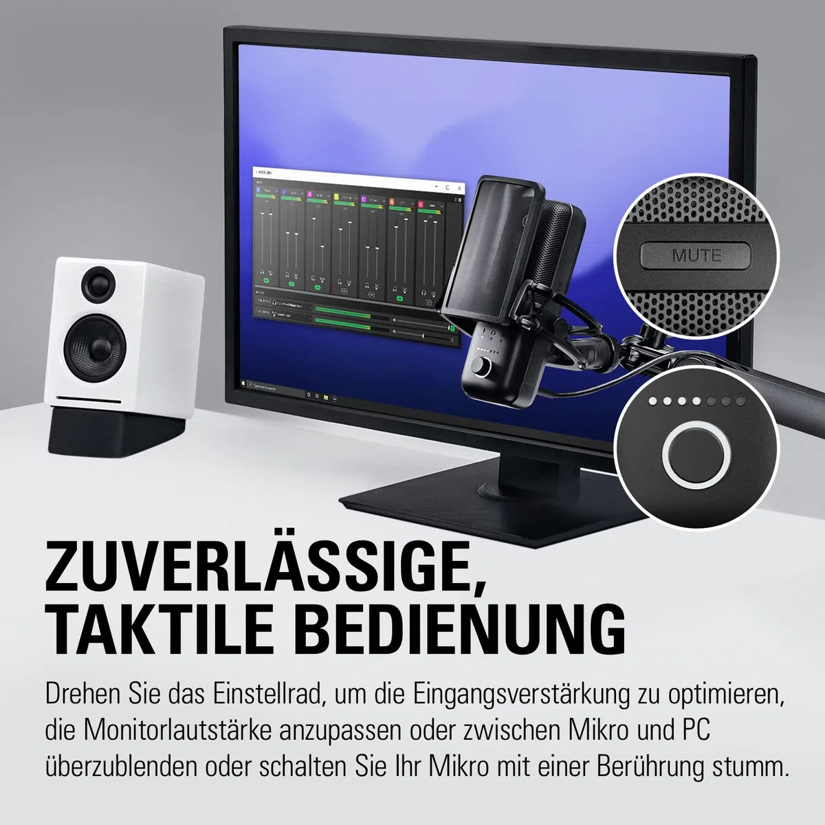 Elgato Wave:3 - Professionelles USB-Kondensatormikrofon für Streaming, Podcasts, Gaming und Homeoffice, gratis Mixing-Software, Soundeffekt-Plugins, Anti-Verzerrung, Plug & Play, für Mac - PC