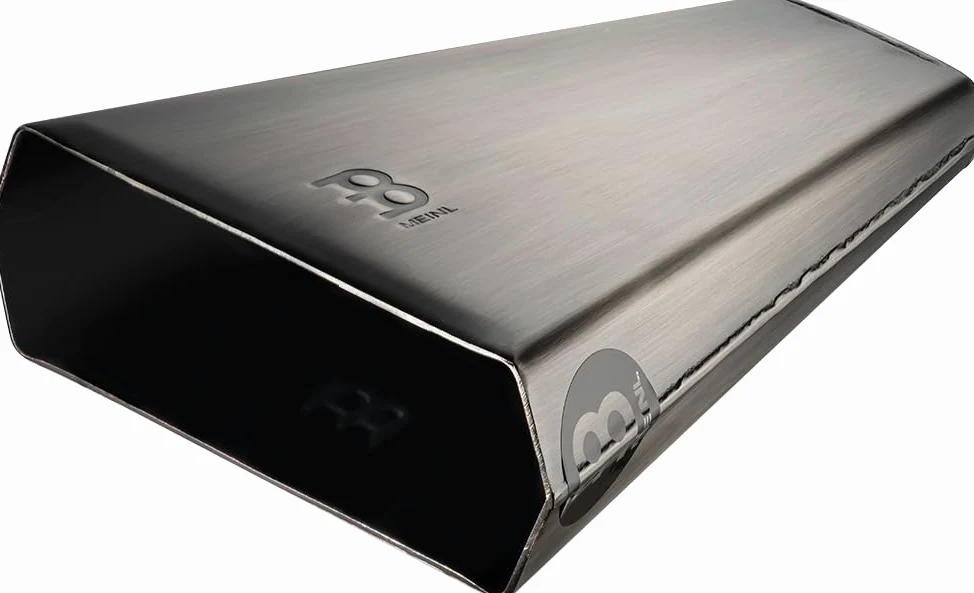 Meinl Percussion Handheld Cowbell Instrument - Großes Aufschlagidiophon - Länge 7,75 Zoll - Stahl, Silber (STB785H)