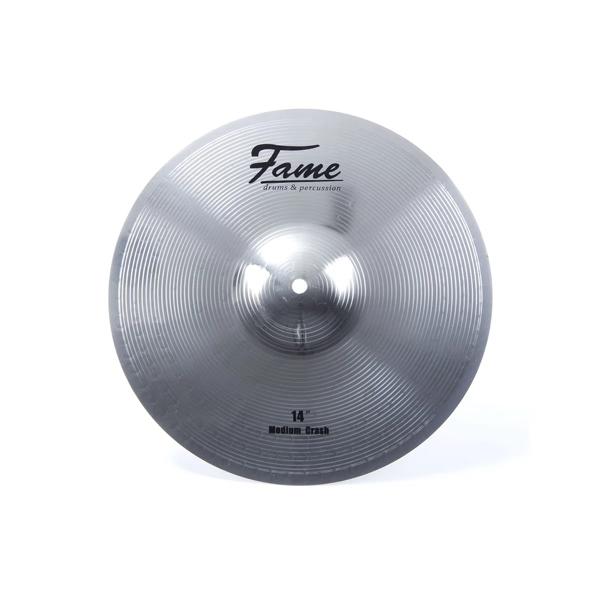 Fame Reflex Cymbal Set, 14" & 18" Crash Ride Becken, Regular Finish, Medium Stärke, 3 Teile, inklusive Drummer Handtuch