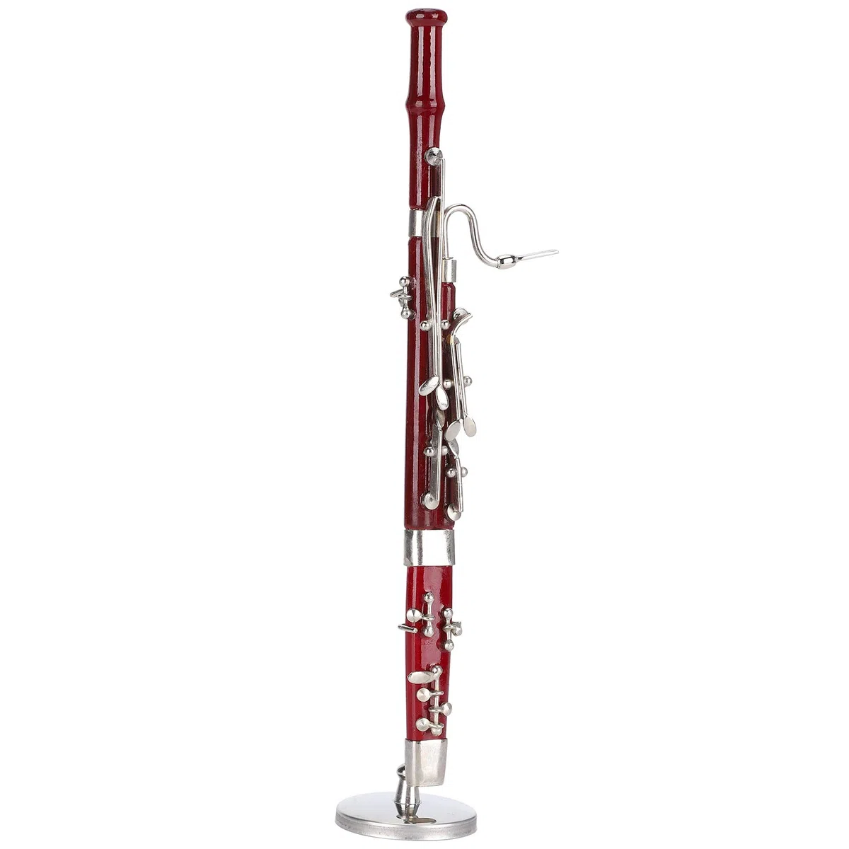 Qcwwy Fagott Ornamente, Burgund Fagott Ornament Dekoration Miniatur Dekoration Mini Musikinstrument Modell Handwerk 17cm
