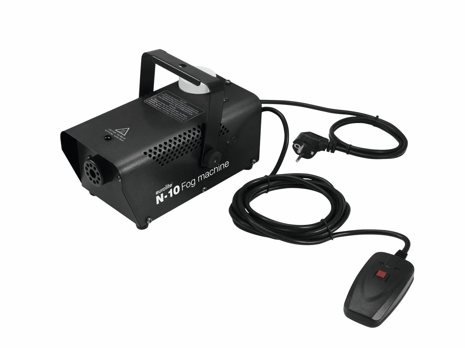 Eurolite N-10 Nebelmaschine schwarz | Kompakte 400-W-Nebelmaschine in Schwarz mit Kabelfernbedienung | Topseller für Partyräume