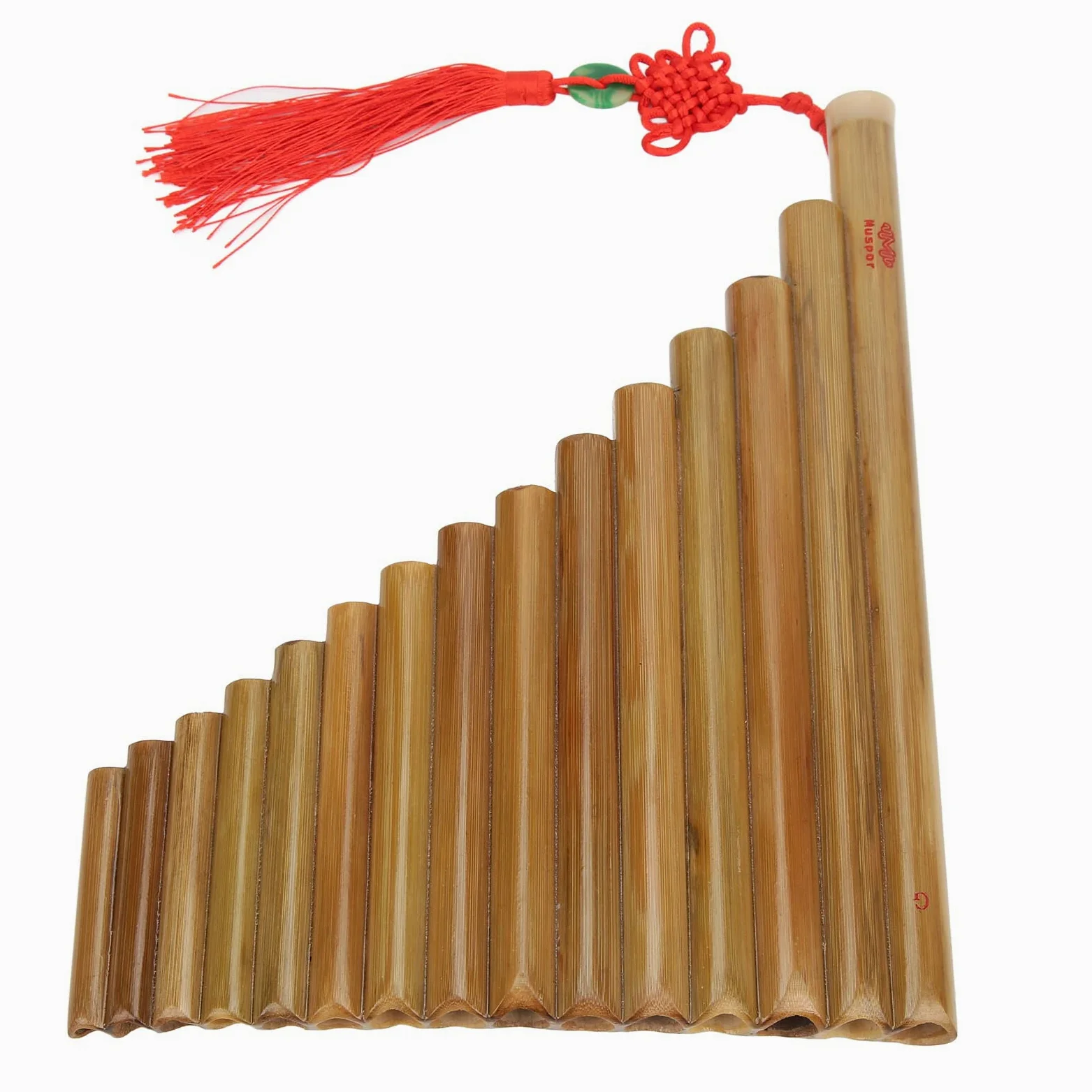 Panflötenflöte, G-Taste, traditionelle chinesische Panflöten aus natürlichem Bambus, leicht zu erlernen, mit Reinigungswerkzeugen zum Spielen(Rechte Hand) Musikinstrumente spielen