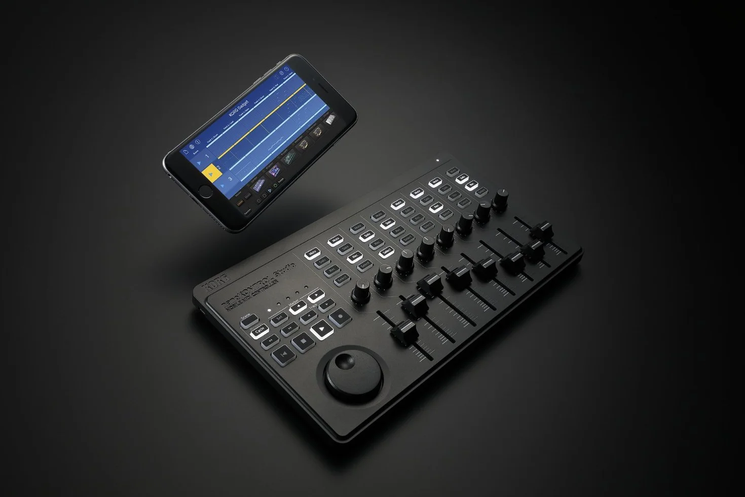 Korg - nanoKONTROL - USB- und Bluetooth-Studio-MIDI-Controller für Mobilgeräte