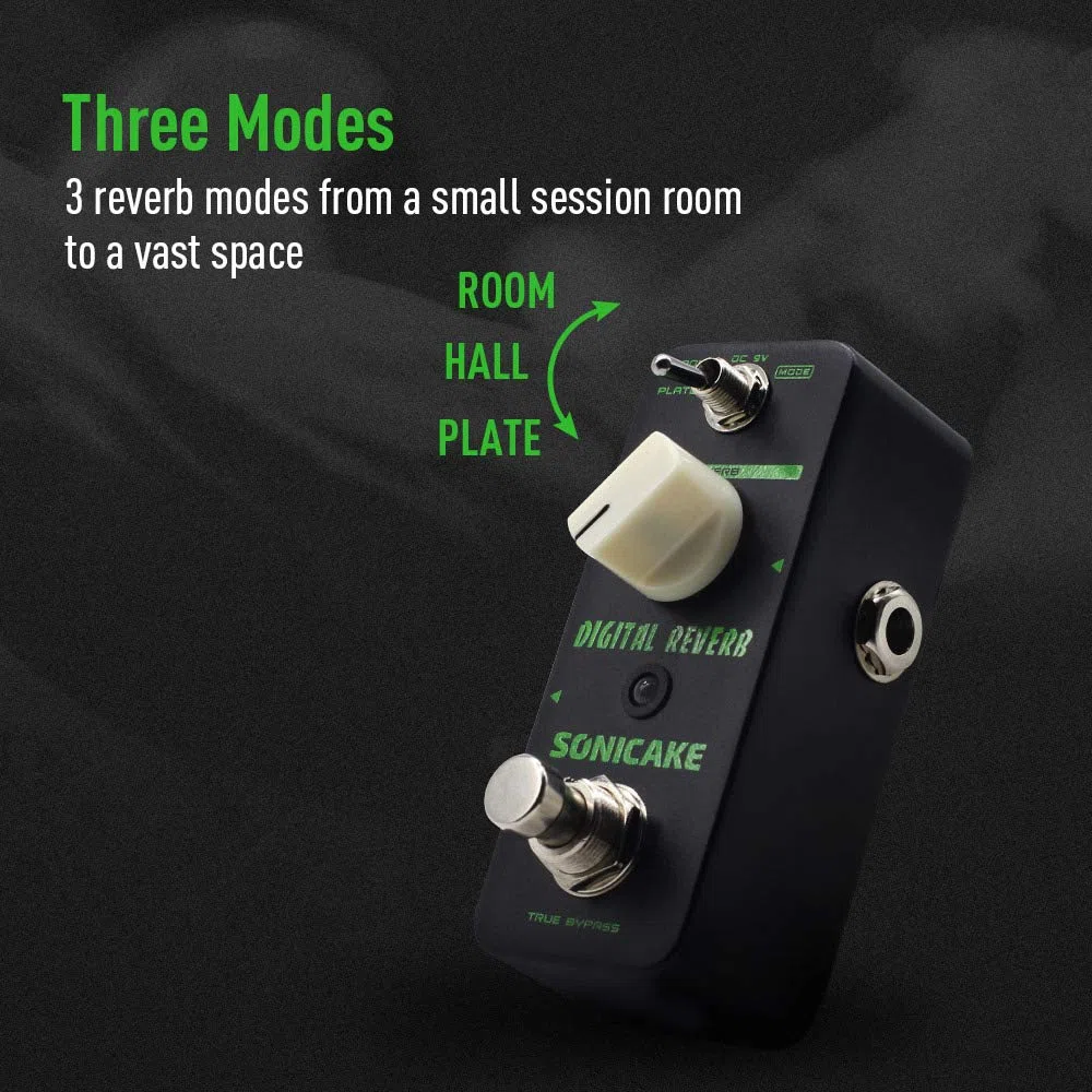 SONICAKE Digital Reverb Gitarre Effektpedal Room Hall Plate True Bypass