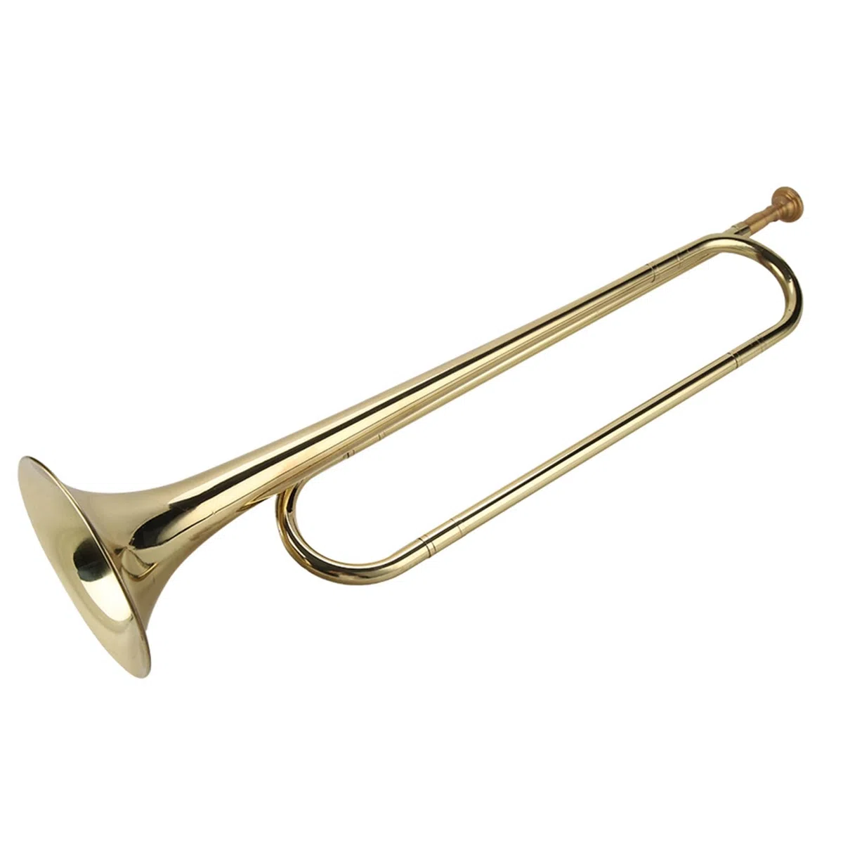 Brass -Trompete, 52 Cm Länge, Lauter Klang, Kavallerie -Trompetenorchester Musikinstrument, für Kinder und Jugendliche, für Schulband Drum Orchestra, Gold
