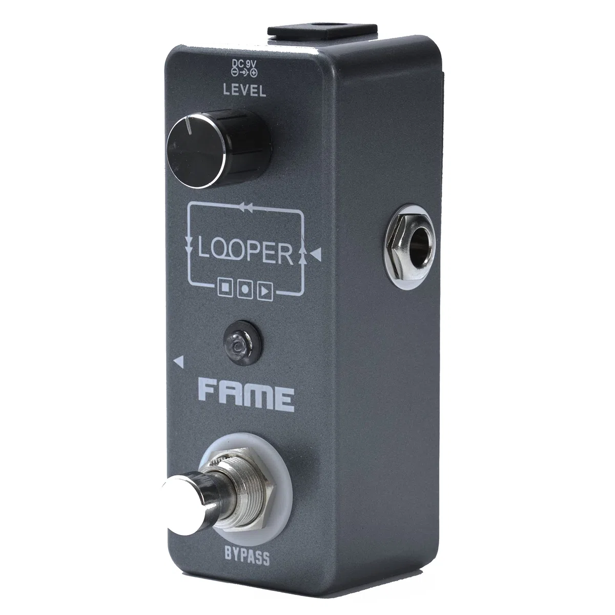Fame Looper Effektgerät für Gitarren, Kompakter Loop Recorder, 10 Minuten Aufnahmezeit, Unbegrenzte Overdubs, Fußtaster-Bedienung, Top-Qualität, Ideal für Songwriting und Übungen