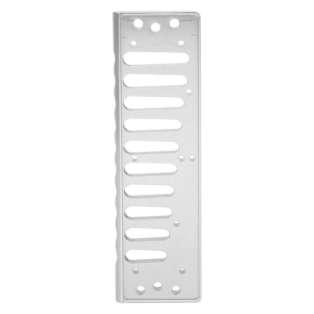 Mundharmonika-Kamm, Metall Mundharmonika-Kamm 10-Loch Blues Harp Comb Teil Kompatibel mit SP20 Harmonika-Zubehör aus Aluminiumlegierung(Silber)Zubehör für Blasinstrumente
