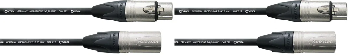 CORDIAL CPM 3 FM Mikrofonkabel 3 m (Packung mit 2)