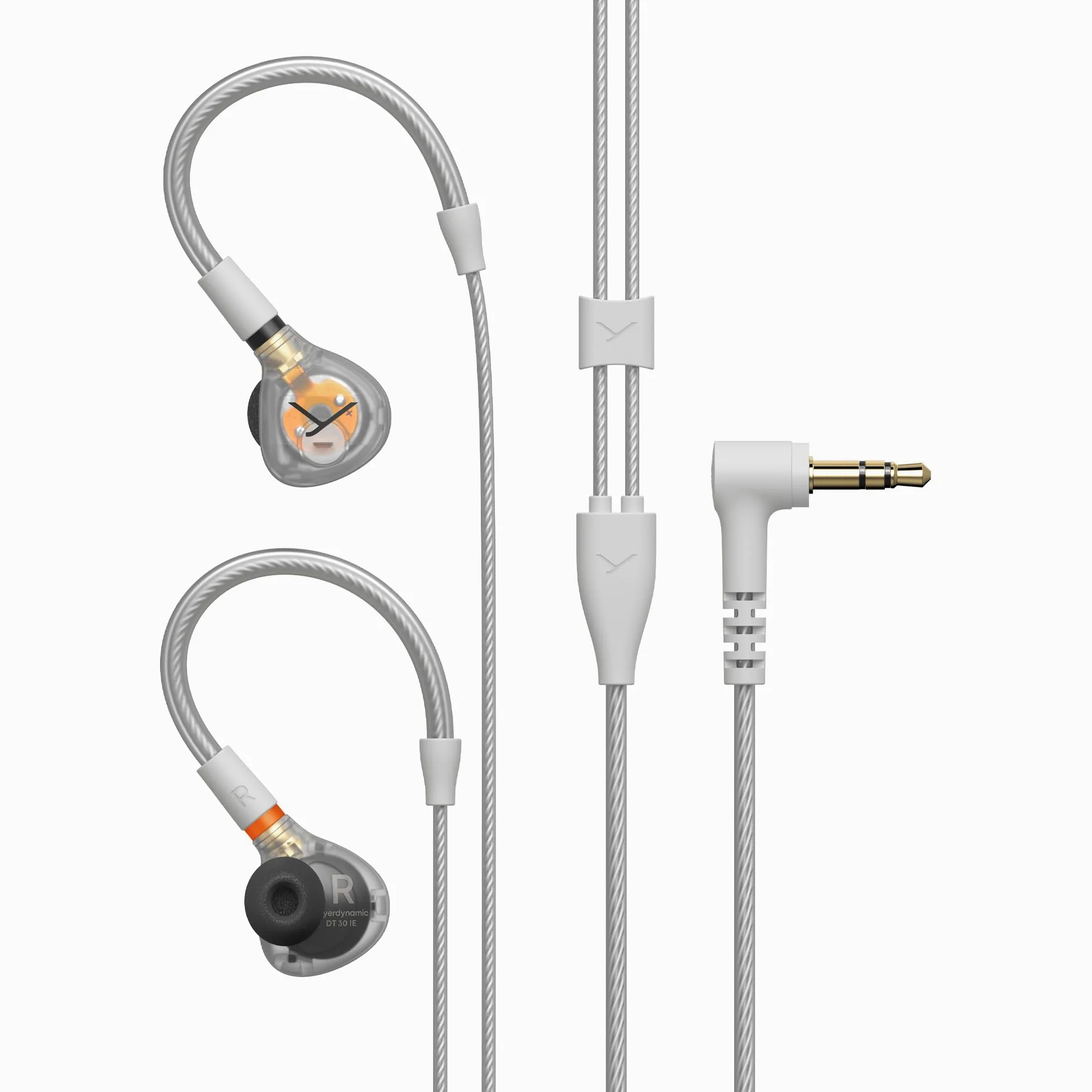 beyerdynamic DT 30 IE Professioneller In-Ear-Monitor für Bühne & Proberaum | Passive Schallisolation bis zu 39 dB, ergonomische Passform, abnehmbares MMCX-Kabel, Farbe Transparent