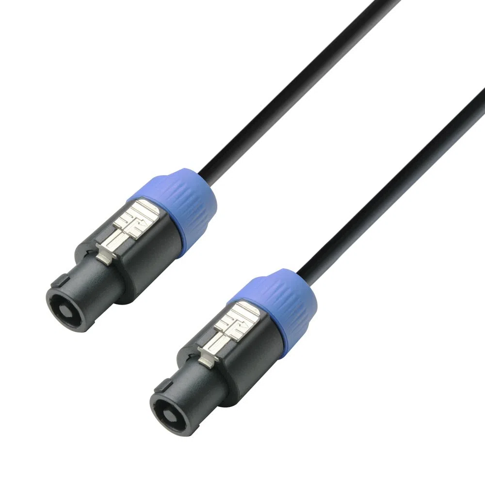 Adam Hall Cables 3 STAR S225 SS 1500 - Lautsprecherkabel, 4-Pol Lautsprechersteckverbinder auf 4-Pol Lautsprechersteckverbinder, schwarz, 15m