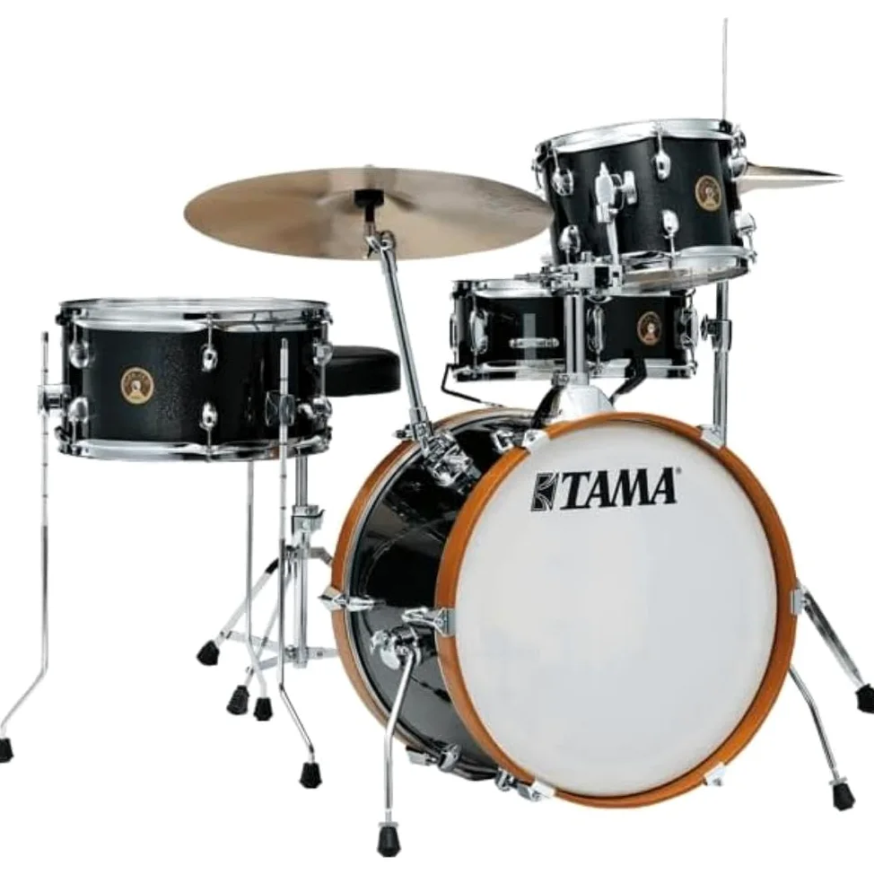 TAMA Club-JAM Shell Pack – Charcoal Mist (CCM) mit Hardware – 4-teiliges Komplett-Set mit 45,7 cm Bassdrum LJK48H4-CCM