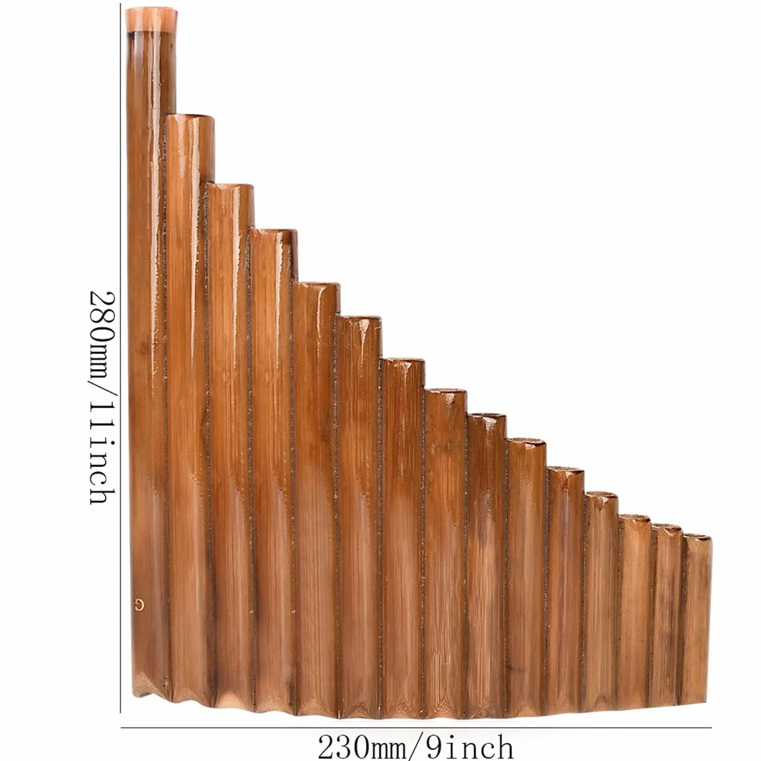 Pan Flute Panflöte 15 Pipes G Key Panflute Chinesisches traditionelles Musikinstrument Panpipes Woodwind Instrument for Beginners(Left Hand)