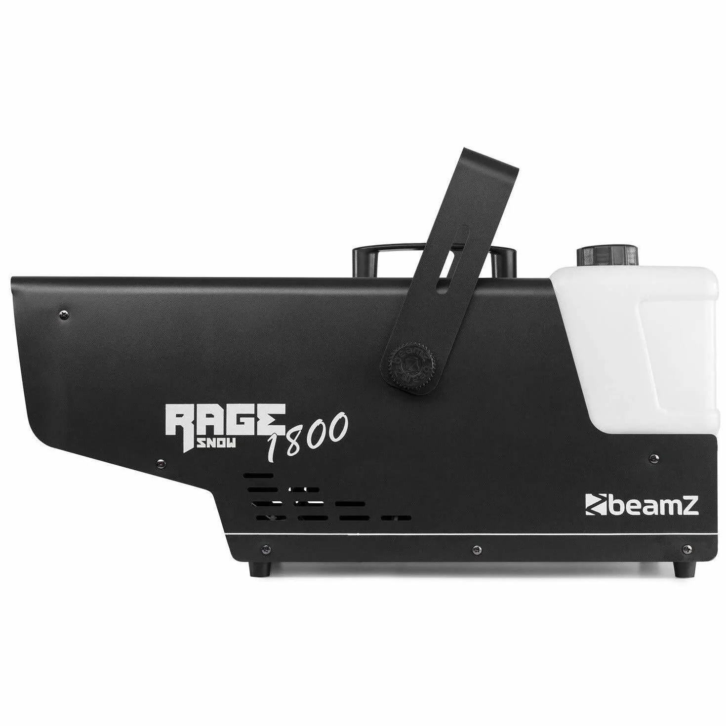 BeamZ RAGE1800SNOW Schneemaschine 1800 Watt Schnee Maschine mit Fernbedienung, Snow Machine, DMX, Timer, mini Schneekanone Garten, Apres Ski Party Gadget, Winter Simulation
