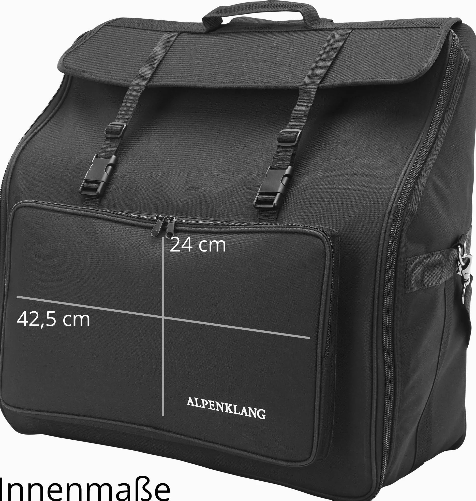 Alpenklang Akkordeontasche für 96 Bass Akkordeon (Schultergurte, wasserabweisend, gepolstert, Akkordeon Gigbag, Tragetasche)