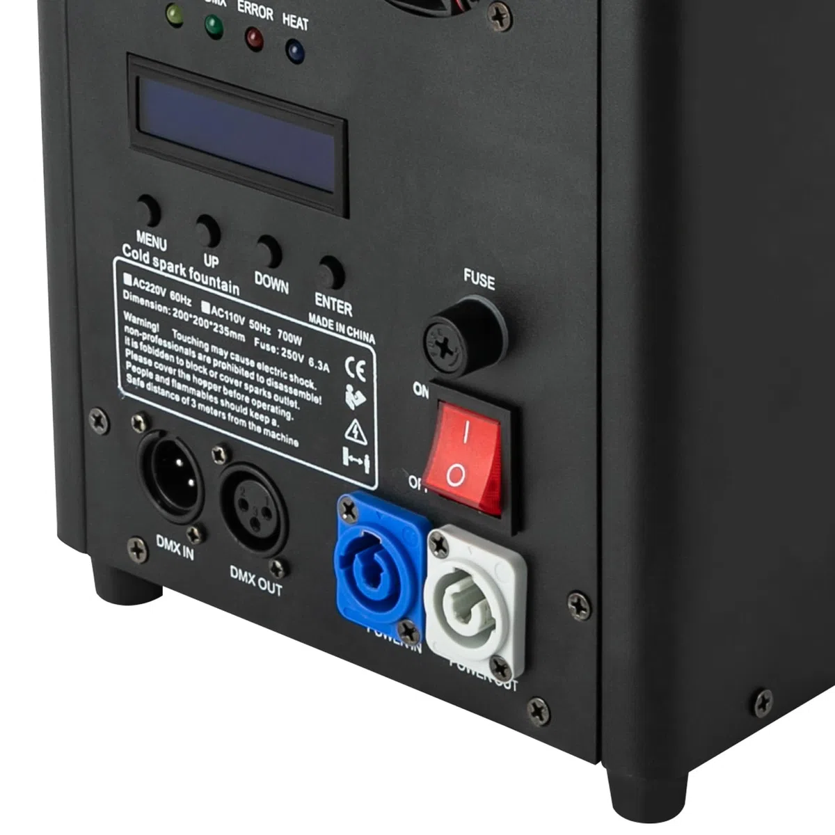 Pyrotechnikmaschinen 700W, Pyrotechnische Effektmaschinen mit Digitalanzeige Fernbedienung, Bühneneffekt-Funkenmaschine, Kaltfunkenmaschine für alle Arten von Partys