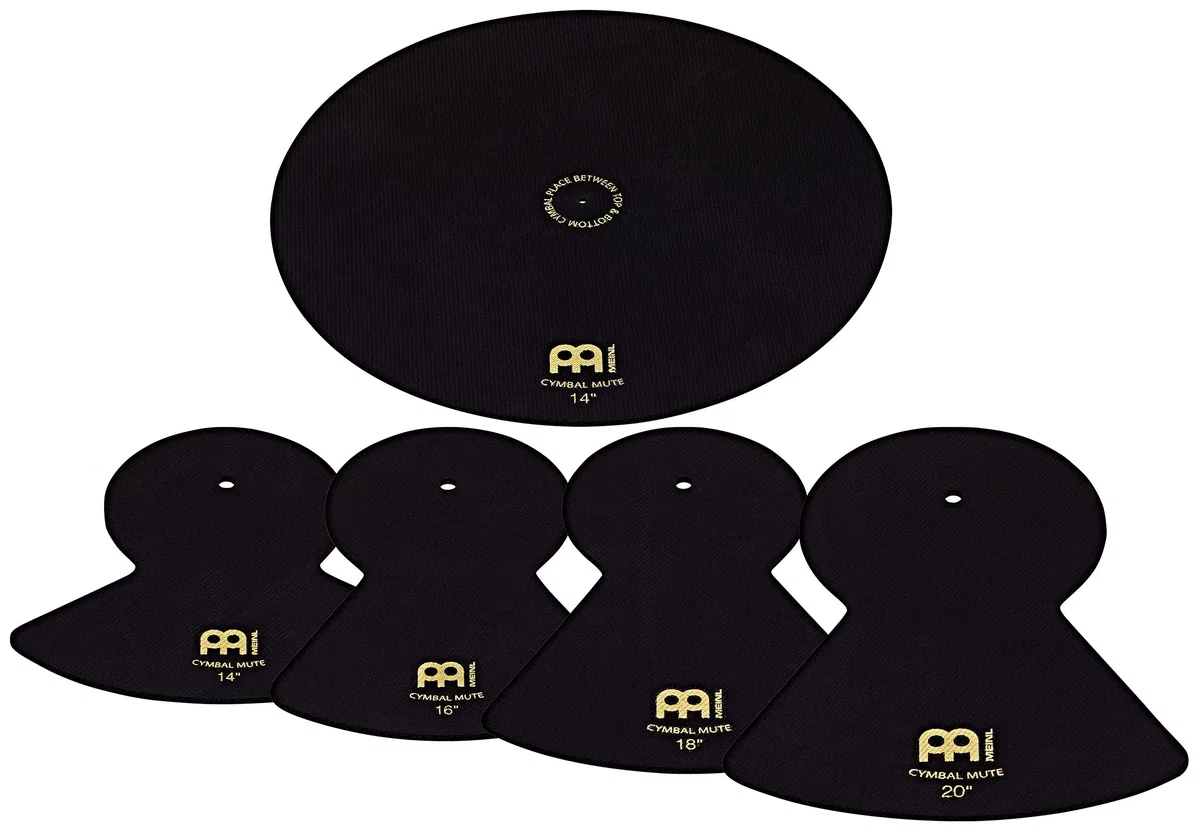 Meinl Cymbals Cymbal Mute Schlagzeug Becken Dämpfer Set 14, 16, 18 und 20 Zoll (35,56-50,80cm) für geräuscharmes Üben Zuhause – Drumset Zubehör, Schwarz (MCM-14161820)