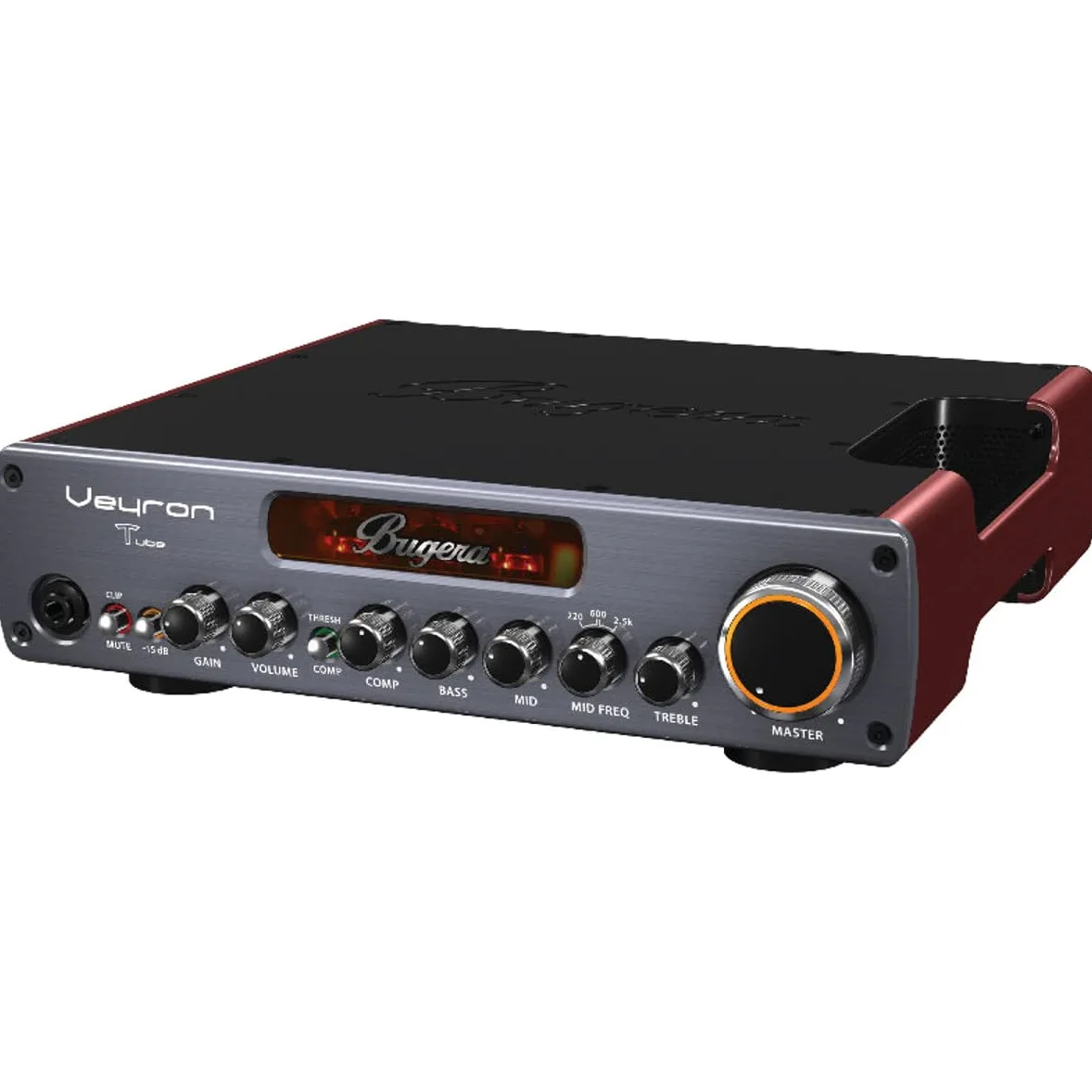 Bugera VEYRON TUBE BV1001T Ultrakompakter 2.000-Watt-Class-D-Bassverstärker mit Röhrenvorverstärker, optischem Kompressor und DYNAMIZER-Technologie