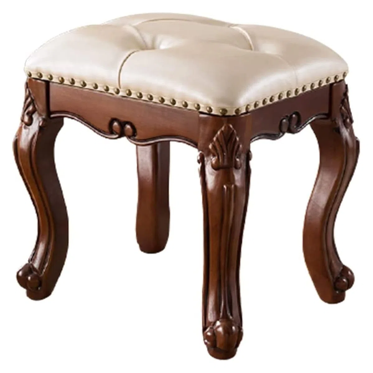 Pianobank, Klavierbank, Klavierhocker, Schminkstuhl, Klavierhocker, Massivholz, Schminkhocker, Haushalts-Ankleidebank, Veranda, Schuhwechselhocker(White)