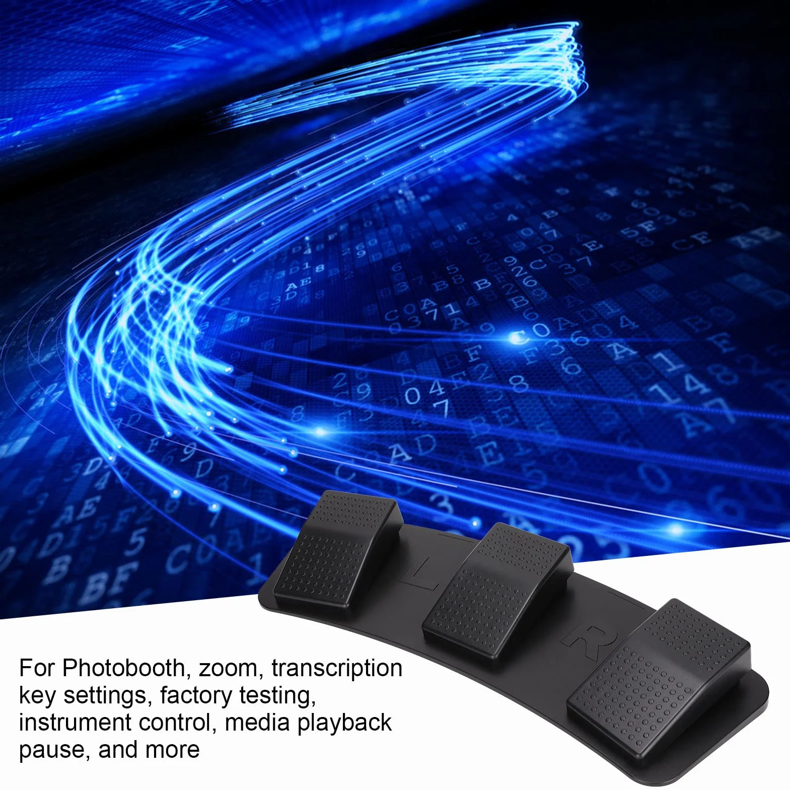 ASHATA USB-Fußpedal, USB-Dreifach-Fußschalterpedal, Multifunktionales, Ergonomisches Dreifach-Fußschalterpedal Zum Spielen von Spielen, Werkstests, PC-Gaming-Pedal(