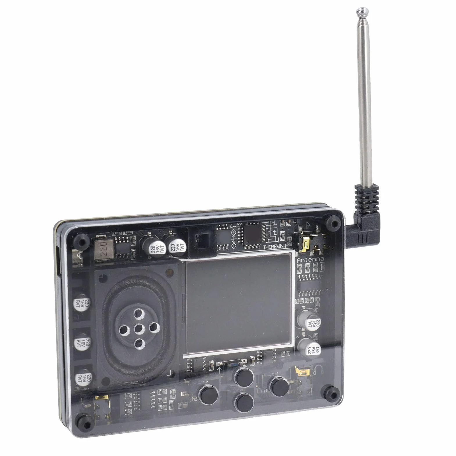 Mini-Theremin, 70 Töne, 20 Instrumententypen, Tragbares Elektronisches Mini-Musikinstrument mit Dynamischer Bildschirmanzeige, Typ-C-Schnittstelle, Theremin-Synthesizer für Musiker