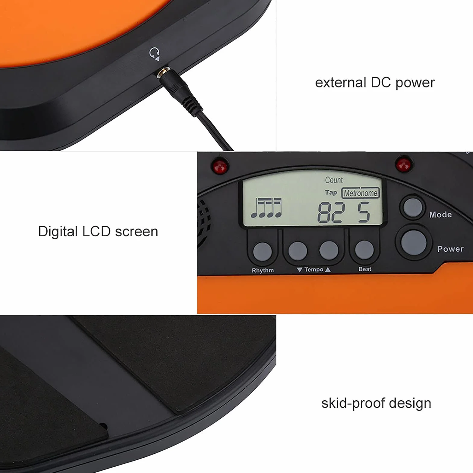 Digitale elektronische Drummer Training Praxis Drum Pad Metronom mit Kopfhörer