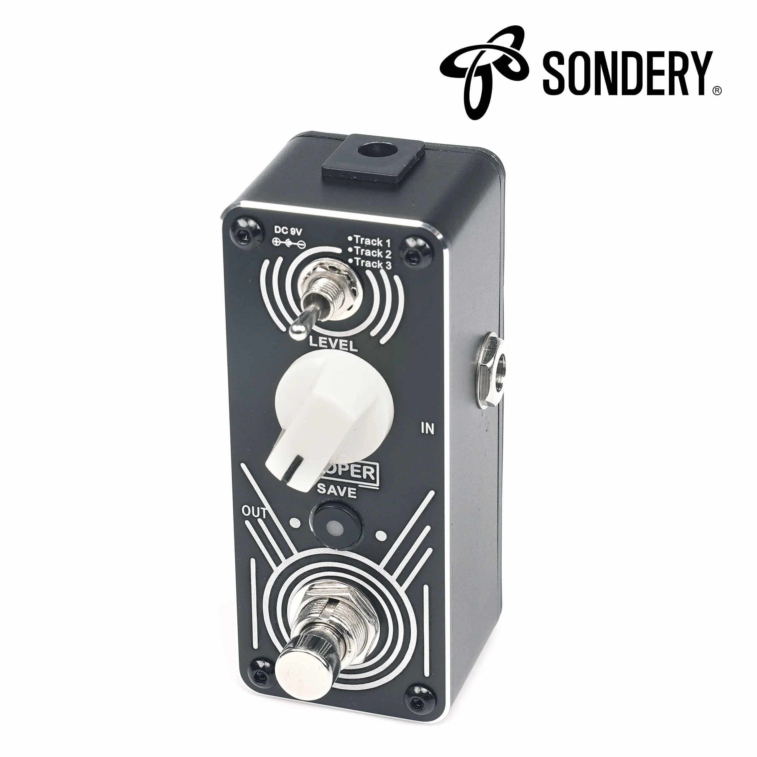 Sondery Triple Looper Pedal, Zugriff auf Upload/Download von Musikdateien von/auf 3 Tracks über beiliegendes USB-Kabel, jeder Track 30 Minuten Looping-Zeit, Loop Pedal Unlimited Overdubs Undo/Redo,