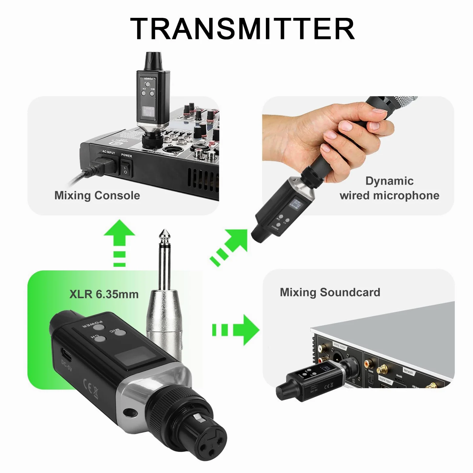 AR9 UHF Mono Wireless In Ear Monitor System Transmitter & Beltpack Receiver for Studio, Band Rehearsal & Live Performance (AR9 Pro-1)