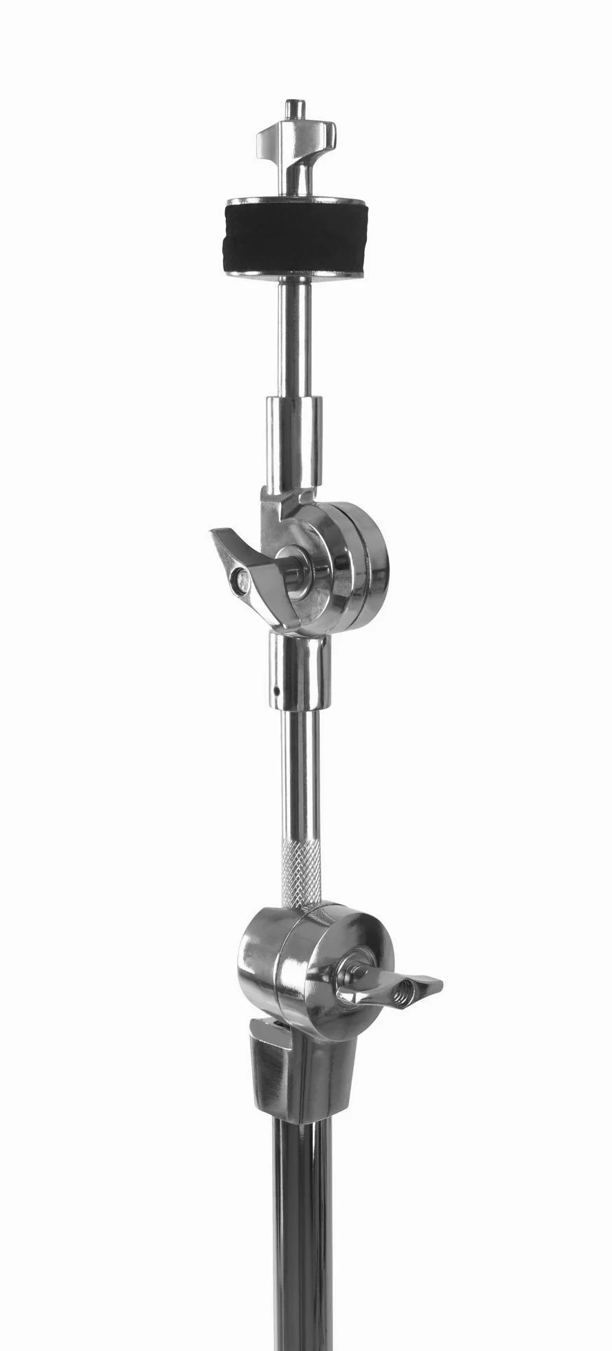 XDrum Galgenbeckenständer Semi - Cymbal Boom Stand für Schlagzeug - höhenverstellbar 84 bis 157 cm - 39 cm Galgen - doppelstrebig - Zahnkranz Gelenke - klappbar - ohne Becken - Chrom