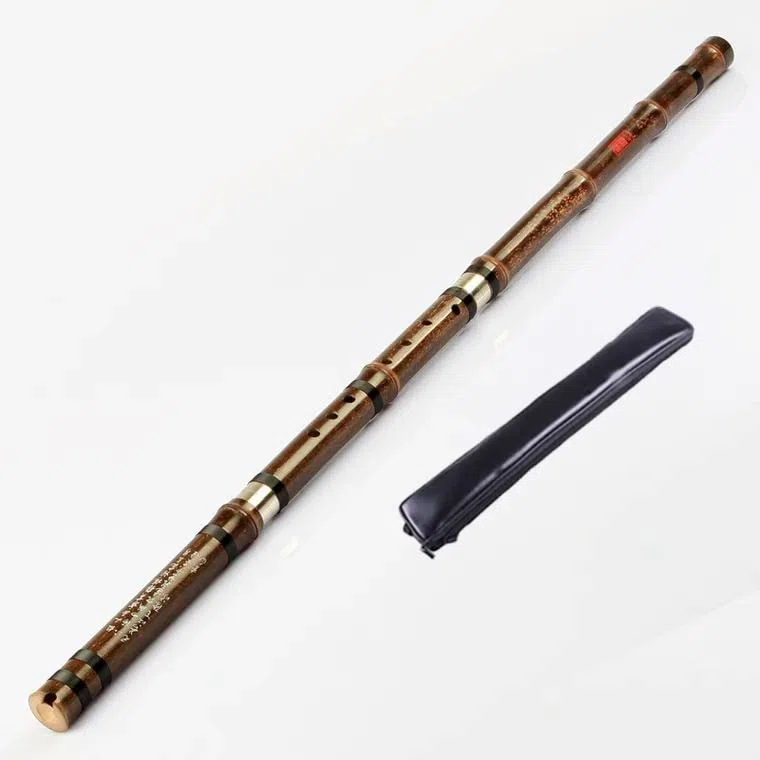 LANDTOM Performers' Level/Professional Xiao Flöte aus Bambus, für Rechtshänder, 8 Löcher mit Tasche, Violett
