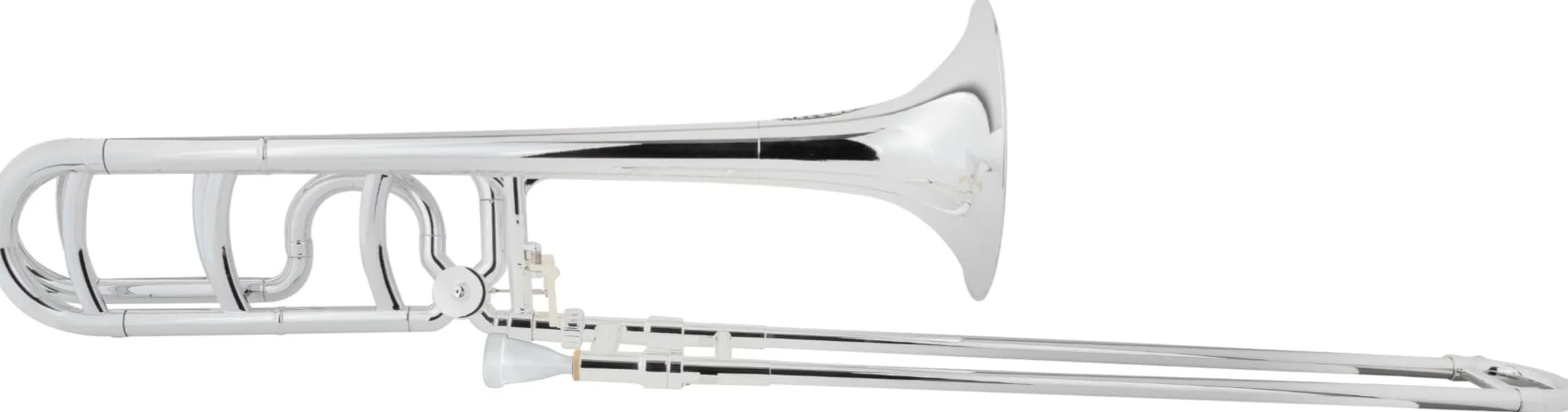 Classic Cantabile MardiBrass ABS Kunststoff Quart-Posaune - Bb/F-Stimmung - Fiberglas-Zug - 850g leicht - Bohrung: 13,9 mm - inkl. Mundstück und Gigbag - silber