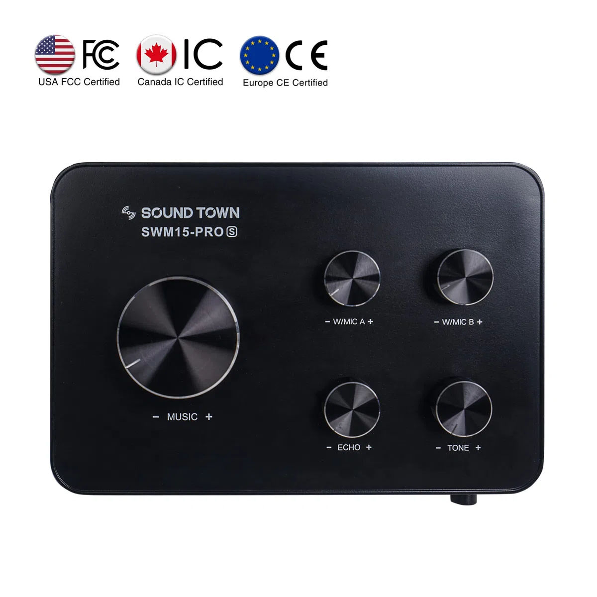 Sound Town Wireless Microphone Karaoke Mixer System, Supports HDMI ARC, Optical (Toslink), Smart TV, Media Box, PC, Bluetooth, Soundbar, Receiver, AUX (SWM15-PROS)