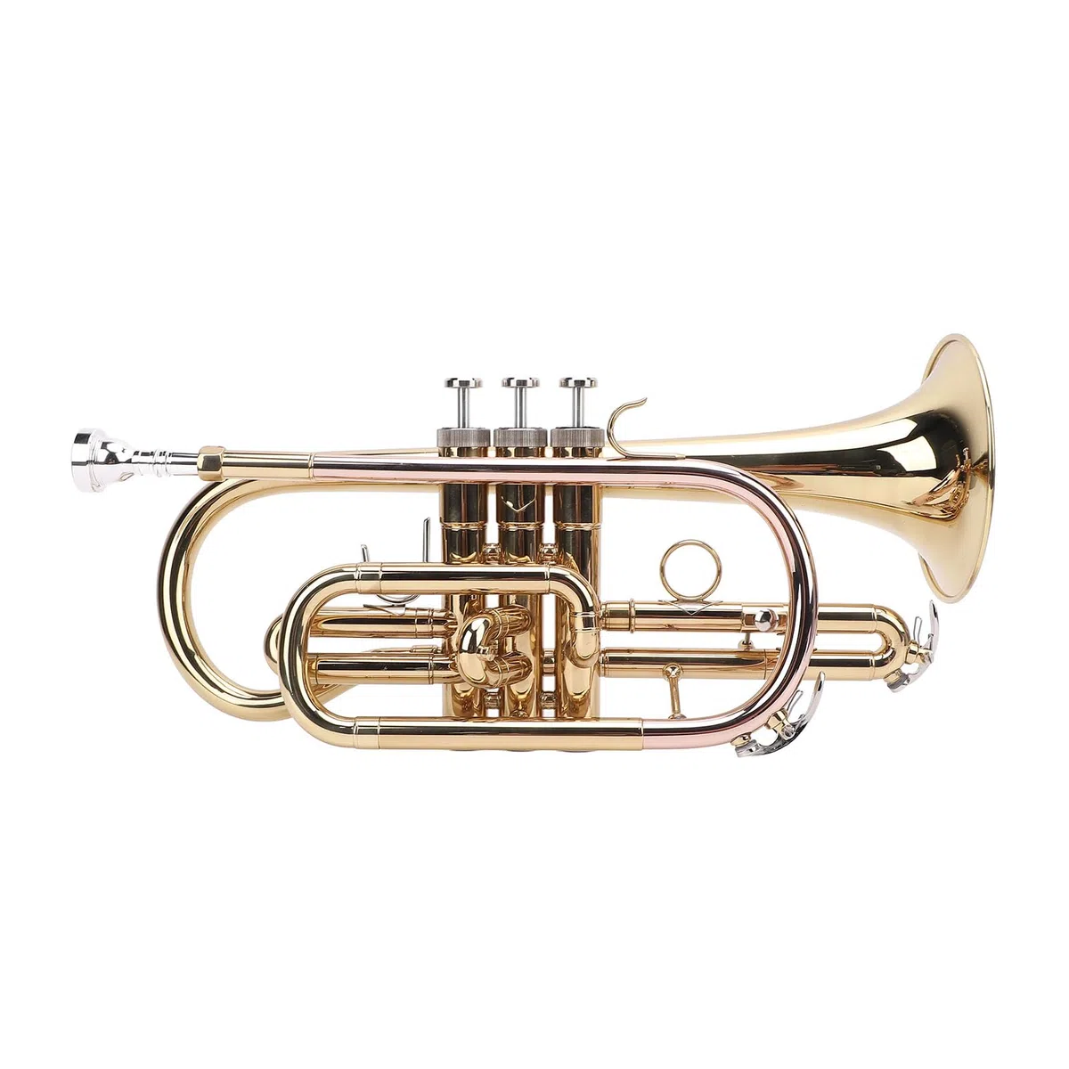 Sxhlseller Präzises B-Trompeten-Set mit Gold-Finish für Profis, Heller und Klarer Klang für Liebhaber von Orchesterinstrumenten