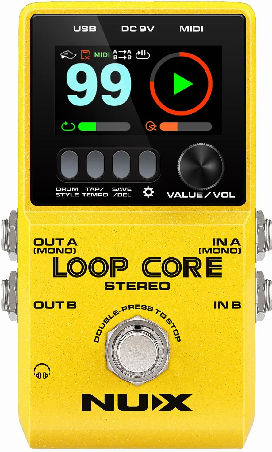 NU-X | Loop Core Stereo Pedal mit HD LCD Farbdisplay