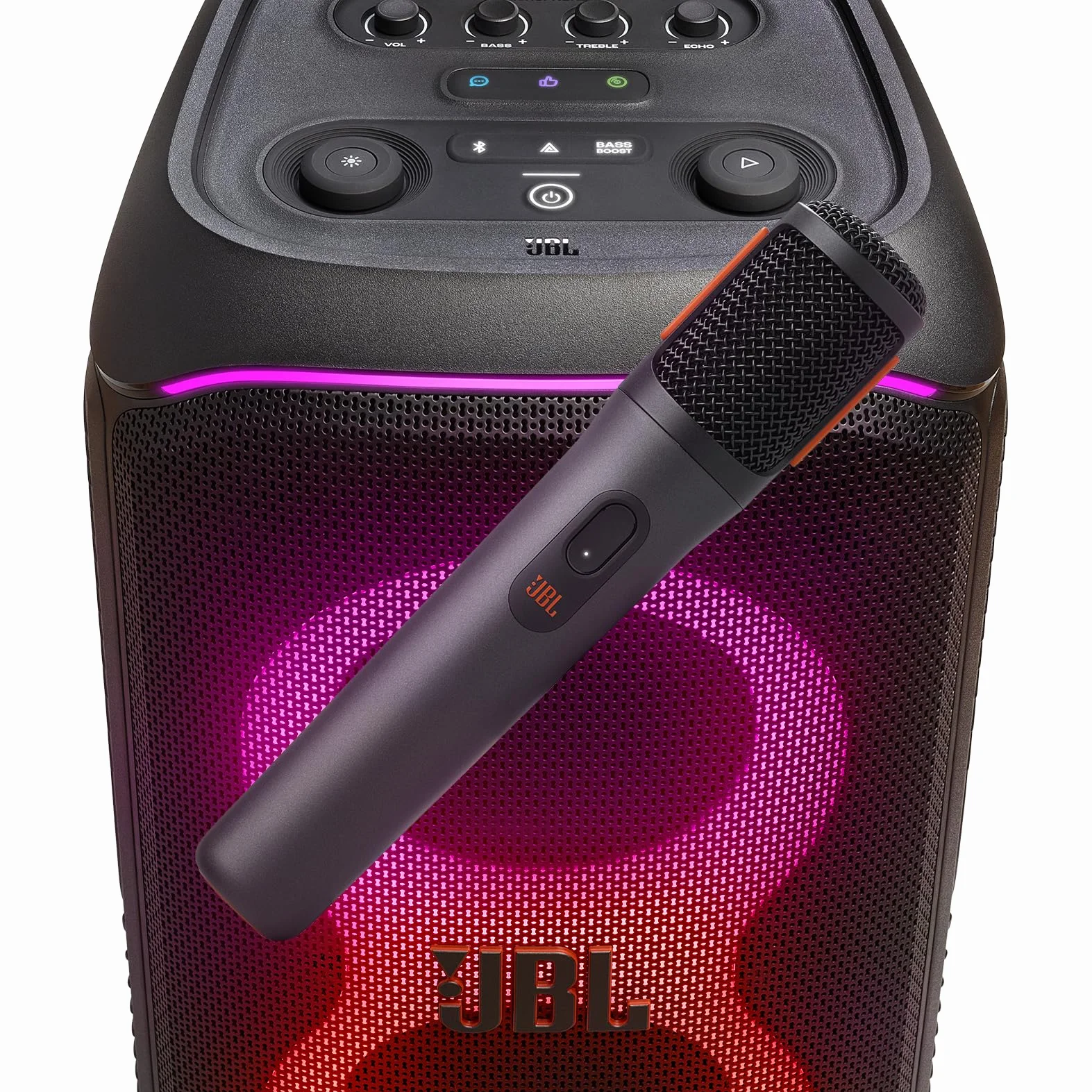 JBL PartyBox Wireless Mic - 2X Digital Wireless Mikrofone, Wiederaufladbarer Akku (20hrs - 700mAh), klare Stimme, knackiger Klang, stabile 2,4-GHz-Verbindung, kompatibel mit Allen