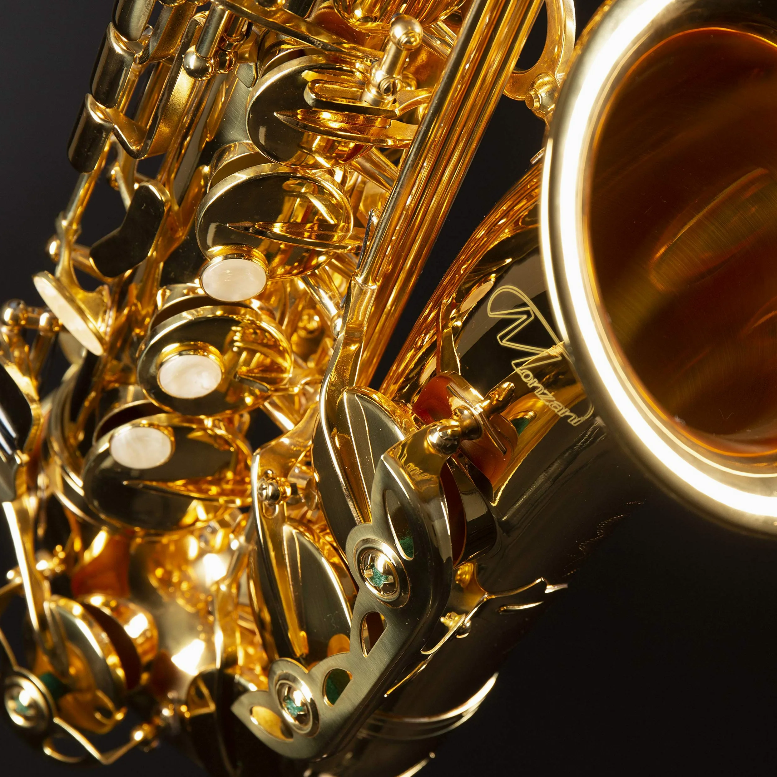 Monzani MZAS-90L Alt Saxophon für Einsteiger, Leichtgewicht, Volle Klangqualität, Einfache Ansprache, Inklusive Mundstück und Hardcase, Ideal für Anfänger