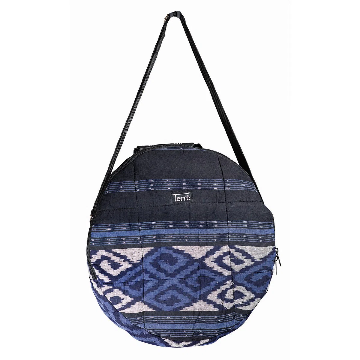 Shamandrum Tasche aus Ikat Ø 40 cm Schamanentrommel Rund Ritual Drum Trageriemen